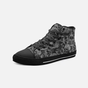 Gray skull  High Top Sneakers