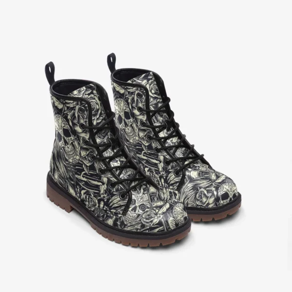 Silver skull boots 2
