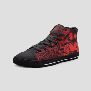 Skull Rose Mandala High Top Sneakers