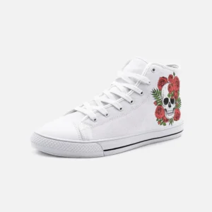 Skull Rose High Top Sneakers
