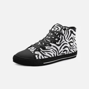 Zebra Print High Top Sneakers