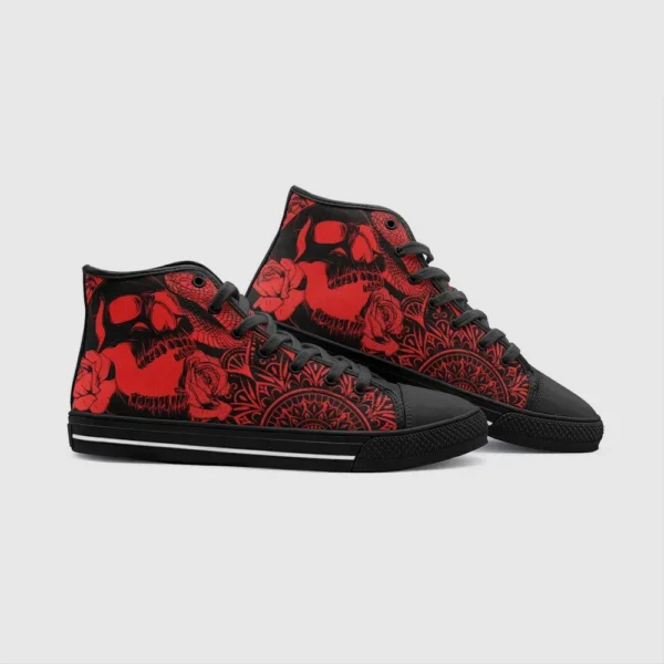Skull Rose Snake Mandala High Top 2