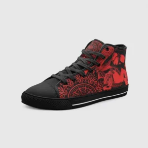 Skull Rose Mandala High Top Sneakers
