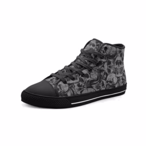 Gray skull  High Top Sneakers