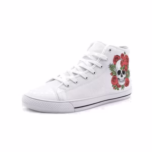 Skull Rose High Top Sneakers